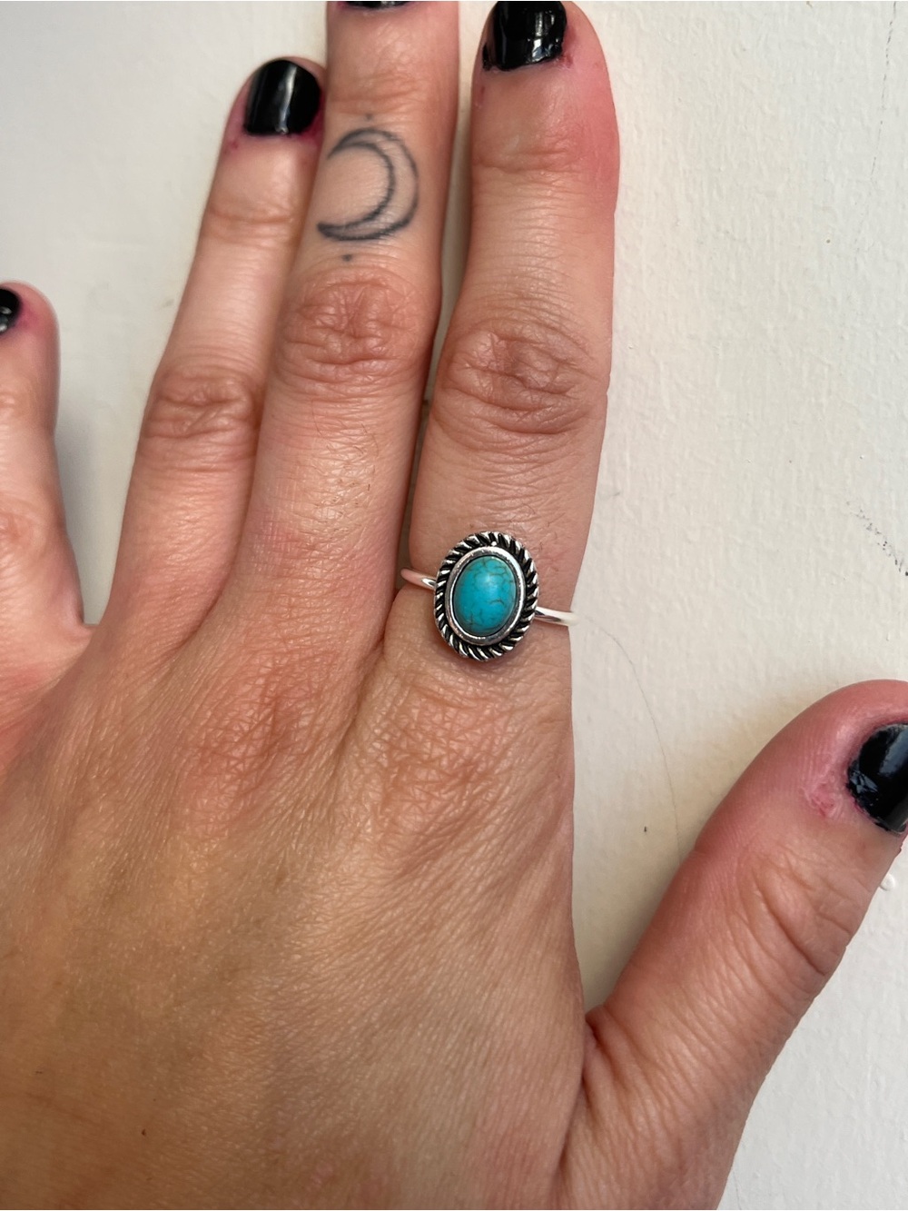 Adjustable Ring - Blue Stone